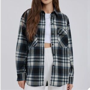 The Group by Babaton flannel shirt size S
